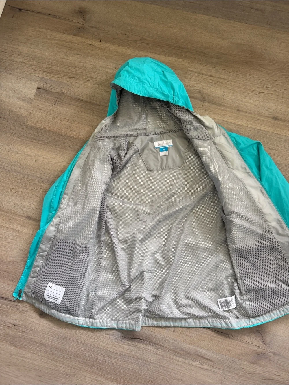 Columbia Teal Outdoor Jacket with Logo